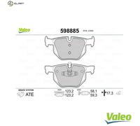 VALEO 598885 Brake pad set