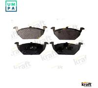 Brake pads Front Axle 6000380 KRAFT AUTOMOTIVE for SEAT AUDI VW SKODA FORD