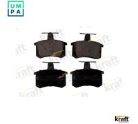Brake pads Rear Axle 6010035 KRAFT AUTOMOTIVE for ALFA ROMEO AUDI VW LANCIA FIAT