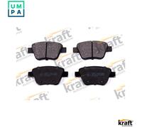 Brake pads Rear Axle 6010094 KRAFT AUTOMOTIVE for VW SKODA SEAT AUDI