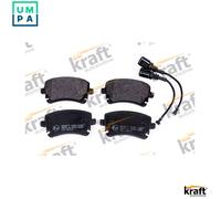 Brake pads Rear Axle 6010907 KRAFT AUTOMOTIVE for VW AUDI
