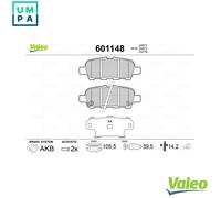 VALEO 601148 Brake pad set