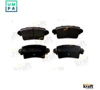Brake pads Rear Axle 6011900 KRAFT AUTOMOTIVE for RENAULT OPEL NISSAN