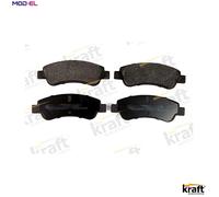 Brake pads Rear Axle 6013102 KRAFT AUTOMOTIVE for FIAT PEUGEOT CITROËN