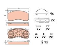 TRW Brake pad set not prepared for wear indicator GDB5073 Brake pads,Brake pad set, disc brake MERCEDES-BENZ,MAN,ACCELO,ACTROS MP2 / MP3