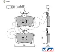 BRAKE PAD SET DISC BRAKE 822-100-3 FOR VW SEAT FORD BRT/BVH 2.0L ATM/ADY 2.0L