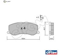BRAKE PAD SET DISC BRAKE 822-417-0 FOR SUZUKI SWIFT/II/Mk/Hatchback CULTUS 1.0L