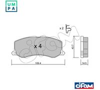 BRAKE PAD SET DISC BRAKE 822-417-0 FOR SUZUKI SWIFT/II/Mk/Hatchback CULTUS 1.0L