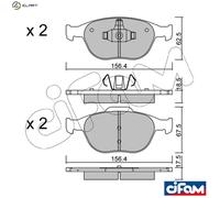 Brake pads 822-533-0 CIFAM for FORD FOCUS I TOURNEO CONNECT TRANSIT CONNECT