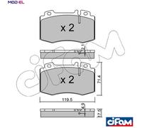 BRAKE PAD SET DISC BRAKE 822-563-5 FOR MERCEDES-BENZ M 271.956 1.8L 4cyl E-CLASS