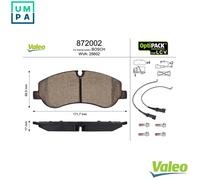 BRAKE PAD SET DISC BRAKE 872002 FOR FORD AUSTRALIA YNF6 2.0L 4cyl TRANSIT Van