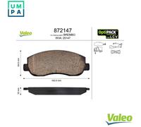 BRAKE PAD SET DISC BRAKE 872147 FOR RENAULT MASTER/III/Platform/Chassis/Van 2.3L
