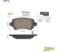 VALEO 872417 Brake pad set