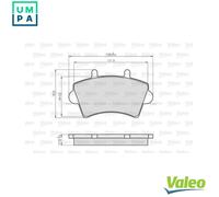 VALEO 872613 Brake pad set