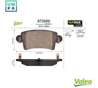 VALEO 872669 Brake pad set