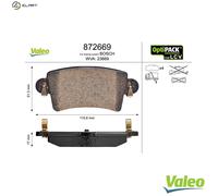 VALEO 872669 Brake pad set