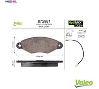 VALEO 872981 Brake pad set