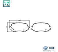 HELLA 8DB 355 005-591 Brake pad set