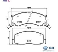 HELLA 8DB 355 006-451 Brake pad set