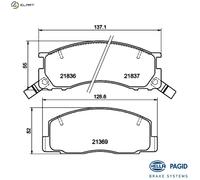 HELLA 8DB 355 006-451 Brake pad set