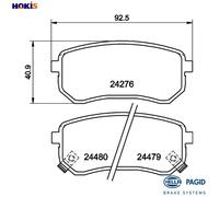 BRAKE PAD SET DISC BRAKE 8DB 355 006-581 FOR HYUNDAI KIA PICANTO/Hatchback/EKO