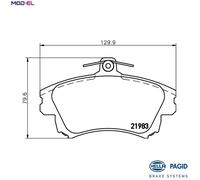 BRAKE PAD SET DISC BRAKE 8DB 355 006-711 FOR MITSUBISHI MIRAGE/VI COLT/CZC 1.5L