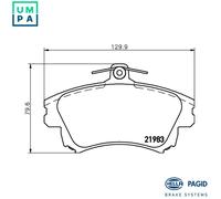 BRAKE PAD SET DISC BRAKE 8DB 355 006-711 FOR MITSUBISHI MIRAGE/VI COLT/CZC 1.5L