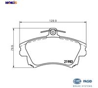 BRAKE PAD SET DISC BRAKE 8DB 355 006-711 FOR MITSUBISHI MIRAGE/VI COLT/CZC 1.5L