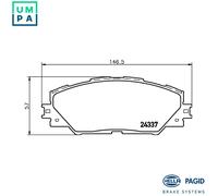 BRAKE PAD SET DISC BRAKE 8DB 355 006-871 FOR JMC YUHU VIGUS LANDWIND 2.4L 4cyl