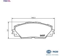 HELLA 8DB 355 006-871 Brake pad set