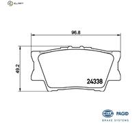 HELLA 8DB 355 006-881 Brake pad set