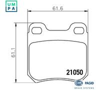 BRAKE PAD SET DISC BRAKE 8DB 355 007-381 FOR CADILLAC HOLDEN SATURN LW SAAB