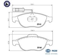 HELLA 8DB 355 008-421 Brake pad set