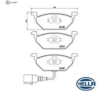 BRAKE PAD SET DISC BRAKE 8DB 355 008-551 FOR SKODA OCTAVIA/II/Combi LAURA VW