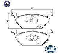 HELLA 8DB 355 008-591 Brake pad set