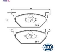 HELLA 8DB 355 008-591 Brake pad set