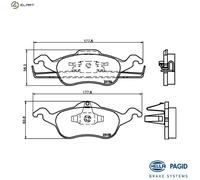 HELLA 8DB 355 008-621 Brake pad set