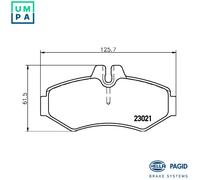 HELLA 8DB 355 008-651 Brake pad set