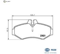 HELLA 8DB 355 008-651 Brake pad set