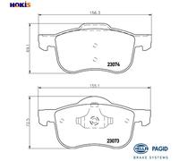 HELLA 8DB 355 008-851 Brake pad set