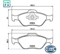 BRAKE PAD SET DISC BRAKE 8DB 355 008-901 FOR MAZDA FORD FIESTA/IV/Mk/Van 1.3L