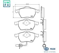 BRAKE PAD SET DISC BRAKE 8DB 355 008-911 FOR VW SEAT FORD GALAXY/MK/VAN 2.0L