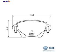 BRAKE PAD SET DISC BRAKE 8DB 355 009-081 FOR FORD HJBB/HJBA/D6BA/HJBC 2.0L 4cyl
