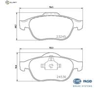 HELLA 8DB 355 009-101 Brake pad set