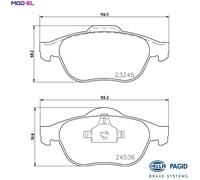 HELLA 8DB 355 009-101 Brake pad set
