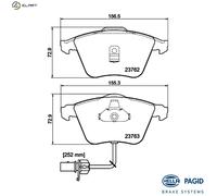 Hella Brake Pad Set 8DB 355 009-141 – fits Audi A6 C5 / Allroad C5