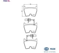 HELLA 8DB 355 009-191 Brake pad set