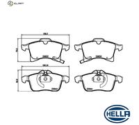 HELLA 8DB 355 009-221 Brake pad set