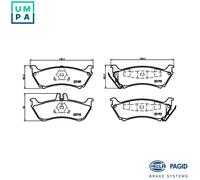 HELLA 8DB 355 009-241 Brake pad set