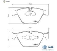 HELLA 8DB 355 009-271 Brake pad set